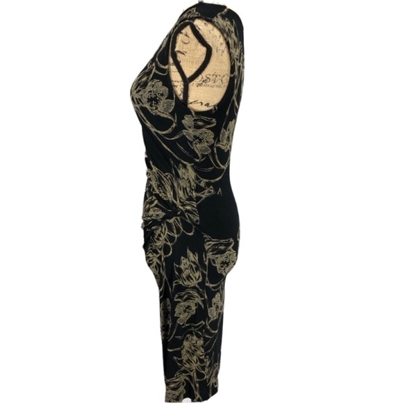 ANTHRO-LEIFSDOTTIR-FLATTERING Floral Midi Dress - Picture 4 of 7